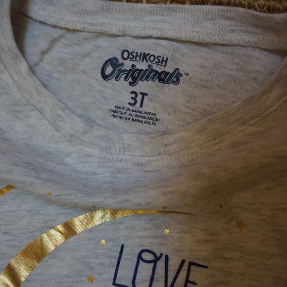 Girls Size 3T OshKosh B'gosh Grey Long Sleeve Shirt - Picture 2 of 3